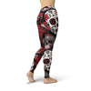 Jean Red and Black Sugar Skulls Leggings