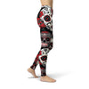 Jean Red and Black Sugar Skulls Leggings